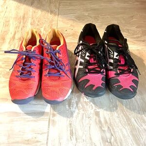 ASICS size 7.5 gel running shoes 2 pairs